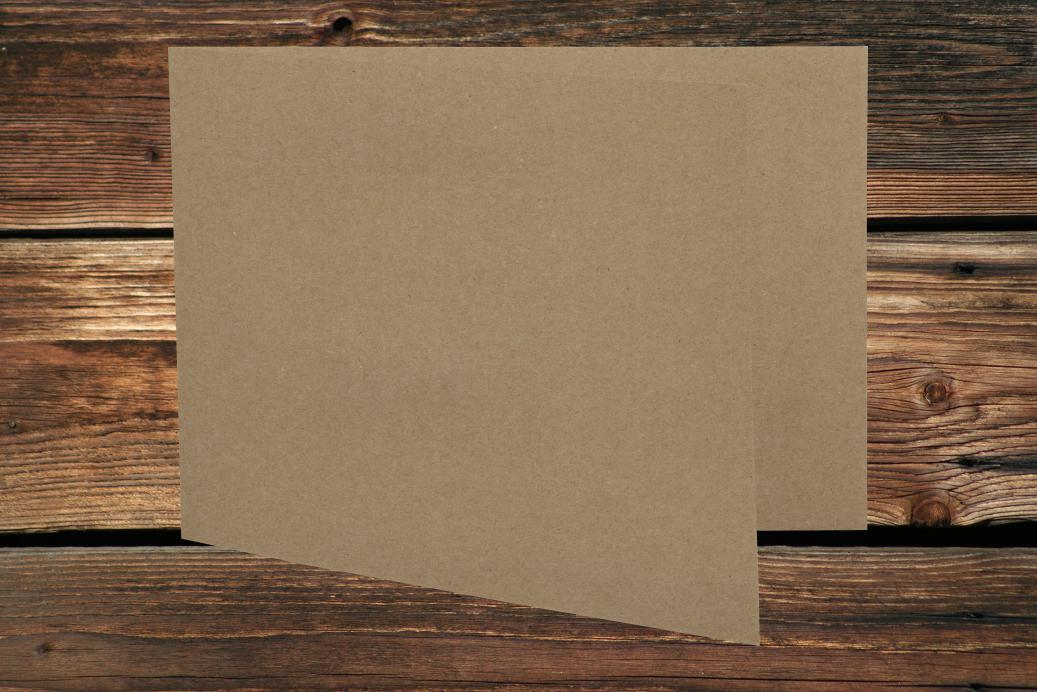 Klappkarten 148x210/420 mm (A5) langdoppelt Recycling Kraft Naturbraun 290 g/qm